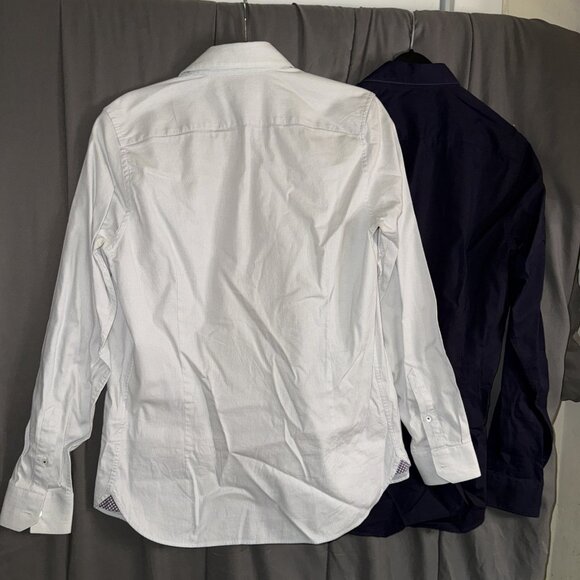 Lot Of 2 Ted Baker Long Sleeve Dress Shirt Button Up Men Size 2-3 UNDERARM STAIN - Picture 8 of 16